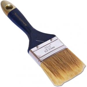 Кисть плоская ЭКСПЕРТ 2,5" натуральная щетина синяя деревянная ручка SANTOOL 010112-012-025