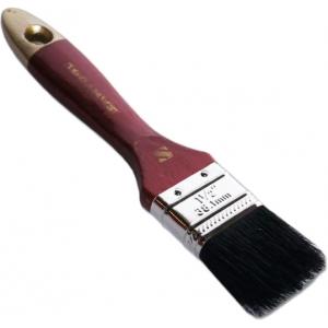 Кисть плоская МАСТЕР 1,5" черная натуральная щетина деревянная ручка SANTOOL 010120-012-015