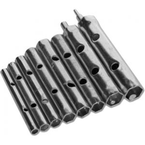 Ключи-трубки торцевые 6-22 мм + 2 воротка сталь набор 10 предметов SANTOOL 031660-001