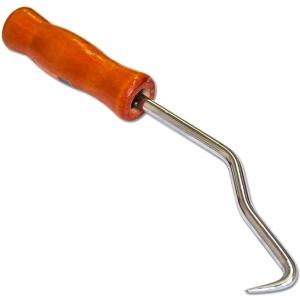 Крюк для вязки арматуры 250 мм деревянная ручка SANTOOL 081218-001-250